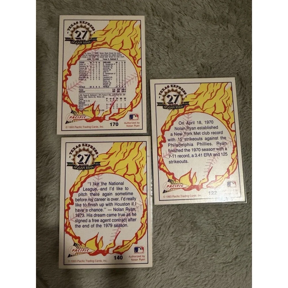 1991 Pacific Nolan Ryan Texas Express - Ryan #27 Collectors Bulk Lot Of (18)